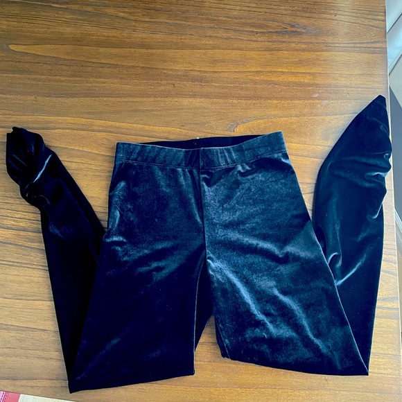 2/$30 - Dynamite Velour Black Leggings with Ruched Ankle Details - Size Small - Picture 3 of 3